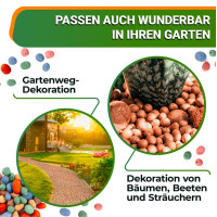 OraGarden Dekorationston Blähton - Intensiv Orange 4-8 mm 1 Liter