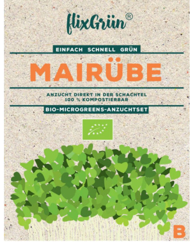 Flixgrün Bio-MicroGreens-Anzuchtset Mairübe