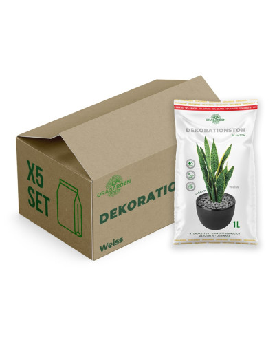 OraGarden Dekorationston Blähton/Tongranulat - Weiss 4-8 mm 5 Liter