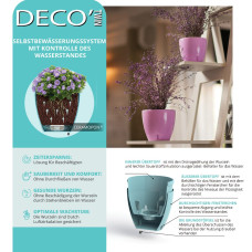 Santino Deco Twin Pflanztöpfe 6er-Set Ø 14 cm, H 12.5 cm Transparent