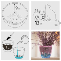 Santino Deco Twin Pflanztöpfe Ø 17 cm, H 15 cm Limettengrün