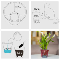 Santino Arte Pflanztöpfe Ø 16.5 cm, H 15 cm Weiß/Violett