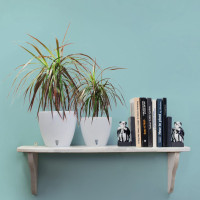 Santino Deco Twin Pflanztöpfe Ø 14 cm, H 12.5 cm Weiß