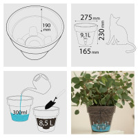 Santino Latina Pflanztöpfe Ø 27.5 cm, H 23 cm Terrakotta