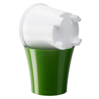 Santino Arte Pflanztöpfe Ø 22 cm, H 20 cm Grün/Weiß