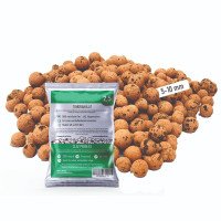 Santino Arte-Dea Pflanztöpfe Drainage Set (6 Töpfe Ø 12.5 cm, H ​​14.5 cm Apfelgrün + Blähton ​​2.5 Liter)