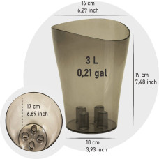 Garten Lux Pflanzgefäße Set (3 Töpfe Ø 16 cm, H 19 cm Braun + Blähton 2.5 Liter)
