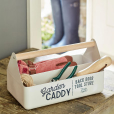 Burgon & Ball Garten-Caddy mit Holzgriff - Creme