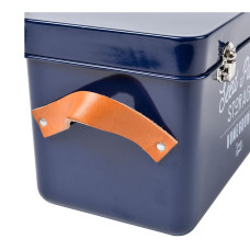 Burgon & Ball Saatgut-Aufbewahrung mit Ledergriffen - Atlantikblau