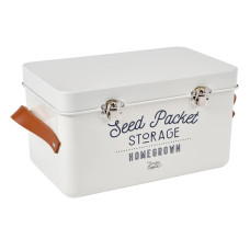 Burgon & Ball Saatgut-Aufbewahrung mit Ledergriffen - Creme