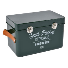Burgon & Ball Saatgut-Aufbewahrung mit Ledergriffen - Grün