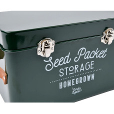 Burgon & Ball Saatgut-Aufbewahrung mit Ledergriffen - Grün