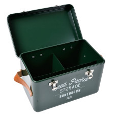 Burgon & Ball Saatgut-Aufbewahrung mit Ledergriffen - Grün