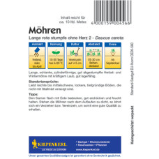 Kiepenkerl Möhrensamen Lange rote stumpfe ohne Herz 2