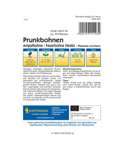 Kiepenkerl Profi-Line Prunkbohne Hestia