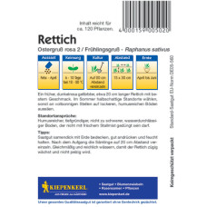 Kiepenkerl Rettichsamen Ostergruß rosa 2 / Frühlingsgruß