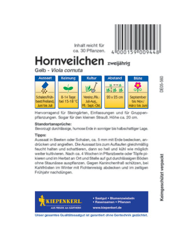 Kiepenkerl Hornveilchensamen Gelb