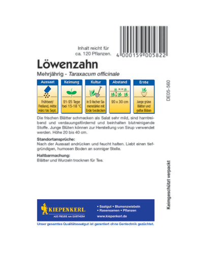 Kiepenkerl Löwenzahnsamen, mehrjährig