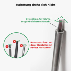 OraGarden Edelstahl Erdbohrer (Pflanzbohrer) für Akkuschrauber / Bohrmaschine 420x60mm