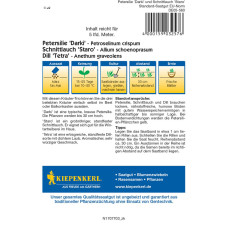 Kiepenkerl Profi-Line Kräuter-Trio Petersiliensamen, Schnittlauchsamen, Dillsamen, Saatband