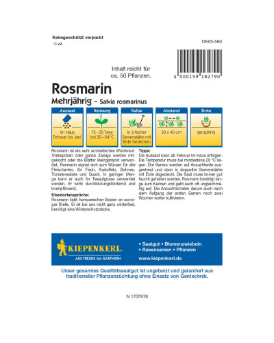 Kiepenkerl Profi-Line Rosmarinsamen, mehrjährig
