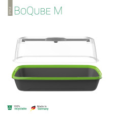 Romberg Gewächshaus & Pflanzkasten BoQube M Anthrazit / Sommergrün 37x19x18 cm