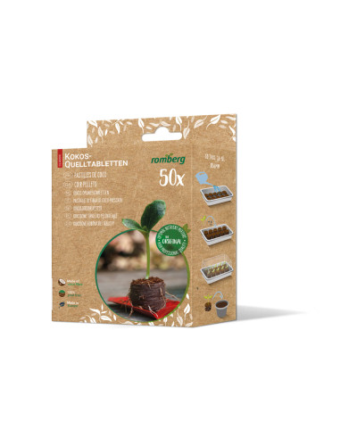 Romberg Kokos-Quelltabletten Faltschachtel 50 stk
