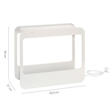 Romberg Mini-Garten mit LED-Beleuchtung, Weiß, 50.5 x 21 x 40 cm