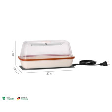 Romberg Gewächshaus & Pflanzkasten BoQube M Plus LED Creme / Kupferbraun 37x19x18 cm