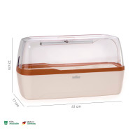 Romberg Gewächshaus & Pflanzkasten BoQube L Plus LED Creme / Kupferbraun 41x23x17 cm