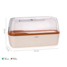 Romberg Gewächshaus & Pflanzkasten BoQube L Plus LED Creme / Kupferbraun 41x23x17 cm