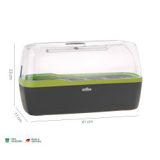 Romberg Gewächshaus & Pflanzkasten BoQube L Plus LED Anthrazit / Sommergrün 41x23x17 cm