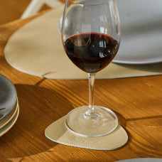 Mergel Dreieckige Leder-Glasuntersetzer im 6er-Set, Duo in Beige und Braun