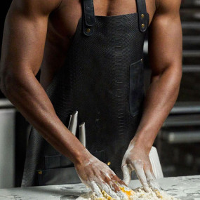 Mergel Lederschürze Nr. 91 In Dark Anaconda