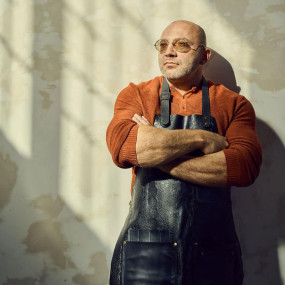 Mergel Lederschürze Nr. 91 In Dark Ostrich