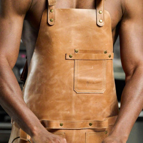 Mergel Lederschürze Nr. 63 In Crazy Walnut