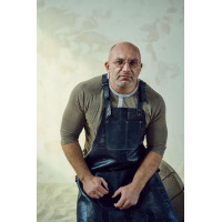 Mergel Lederschürze Nr. 67 In Dark Ostrich