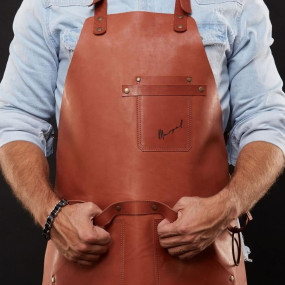 Mergel Lederschürze Nr. 63 In Mahogany