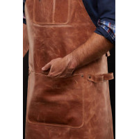 Mergel Lederschürze Nr. 67 In Crazy Walnut