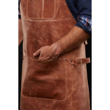 Mergel Lederschürze Nr. 67 In Crazy Walnut