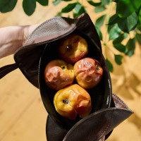 Mergel Ledertopflappen in Brown, 2er-Set