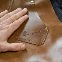 Mergel Lederschürze Nr. 91 In Crazy Walnut