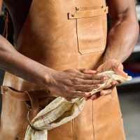 Mergel Lederschürze Nr. 63 In Crazy Walnut