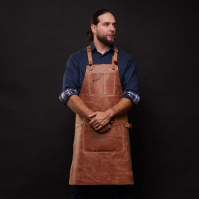 Mergel Lederschürze Nr. 67 In Crazy Walnut