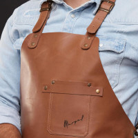 Mergel Lederschürze Nr. 63 In Caramel