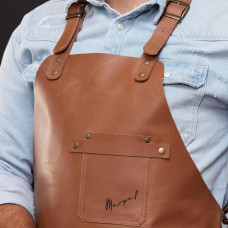 Mergel Lederschürze Nr. 63 In Caramel