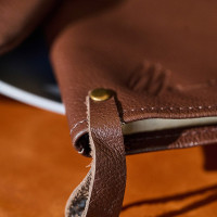 Mergel Ofenhandschuhe aus Premium Leder in Brown, 2er-Set