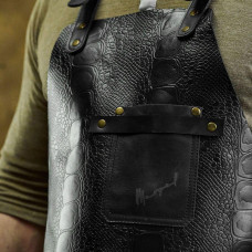 Mergel Lederschürze Nr. 63 In Dark Ostrich