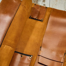 Mergel Leder-Messerrolle für 8 Messer in Crazy Walnut