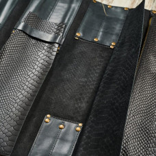 Mergel Leder-Messerrolle für 8 Messer in Dark Anaconda